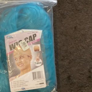 Blue Long Haired Wig with Wig Cap